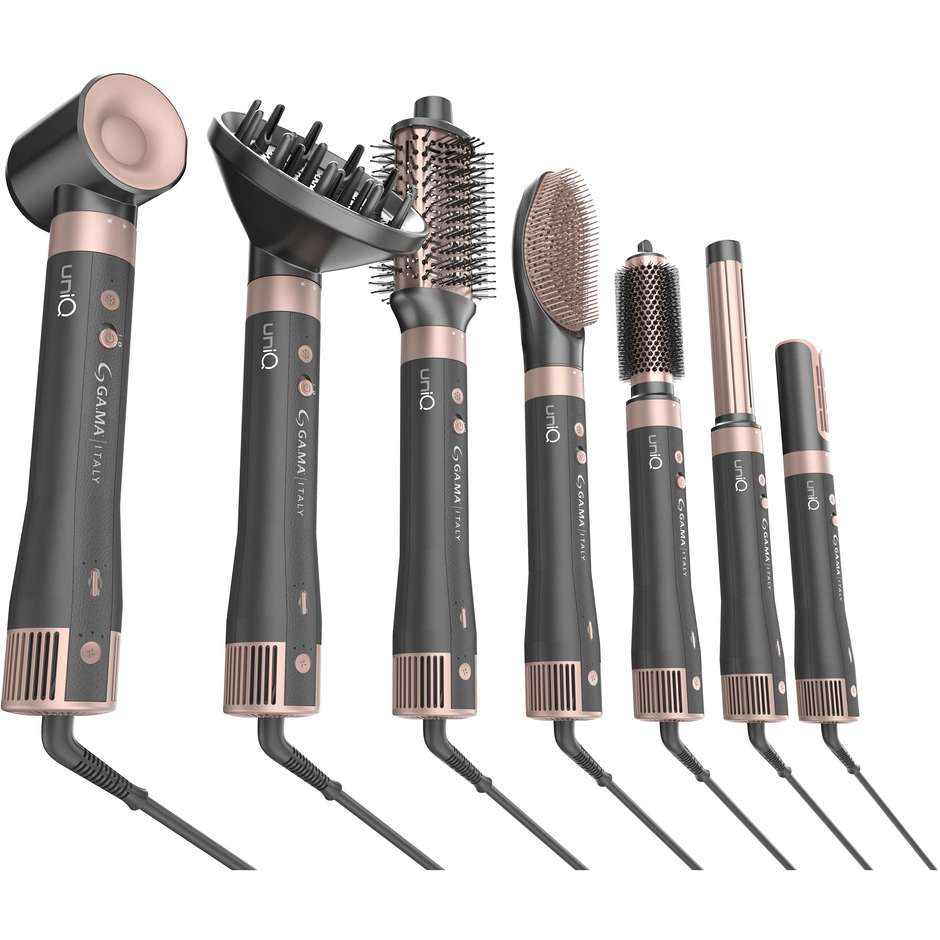 GA.MA UniQ Vibrance GH0114, multistyler con 8 accessori da 1.500 W
