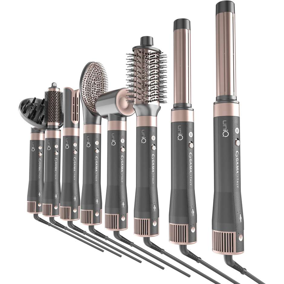 GA.MA UniQ Vibrance GH0114, multistyler con 8 accessori da 1.500 W