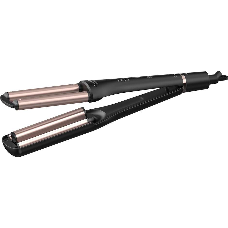 GA.MA X-Waves Keration GC4010 Piastra Tripla Ondulante per Beach Waves 110 W Nero Opaco
