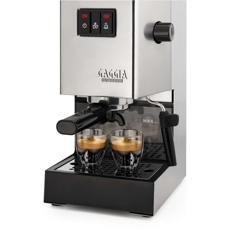 Gaggia RI9403/11 macchina da caffè manuale 2,1 litri 15 Bar 2 tazze colore Acciaio inox, Nero