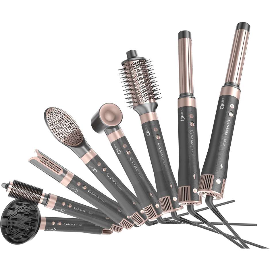 Gama GH0114 Multistyler UniQ Potenza di 1500 W Colore Grigio, Rosa