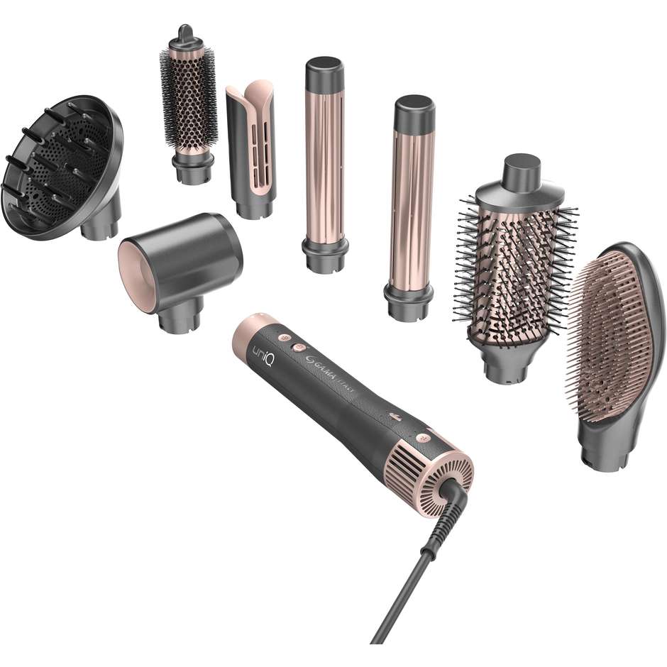 Gama GH0114 Multistyler UniQ Potenza di 1500 W Colore Grigio, Rosa