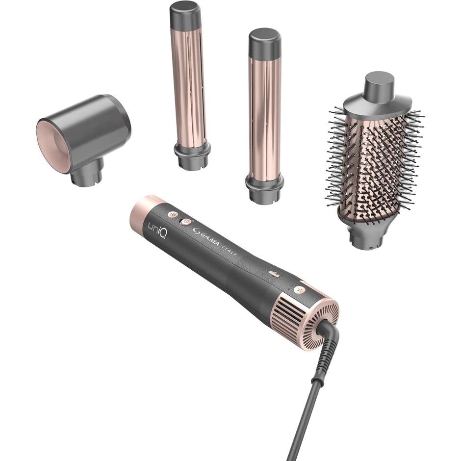 GAMA Multistyler UniQ Aura Airflow 1500 W Colore Grigio, Rosa