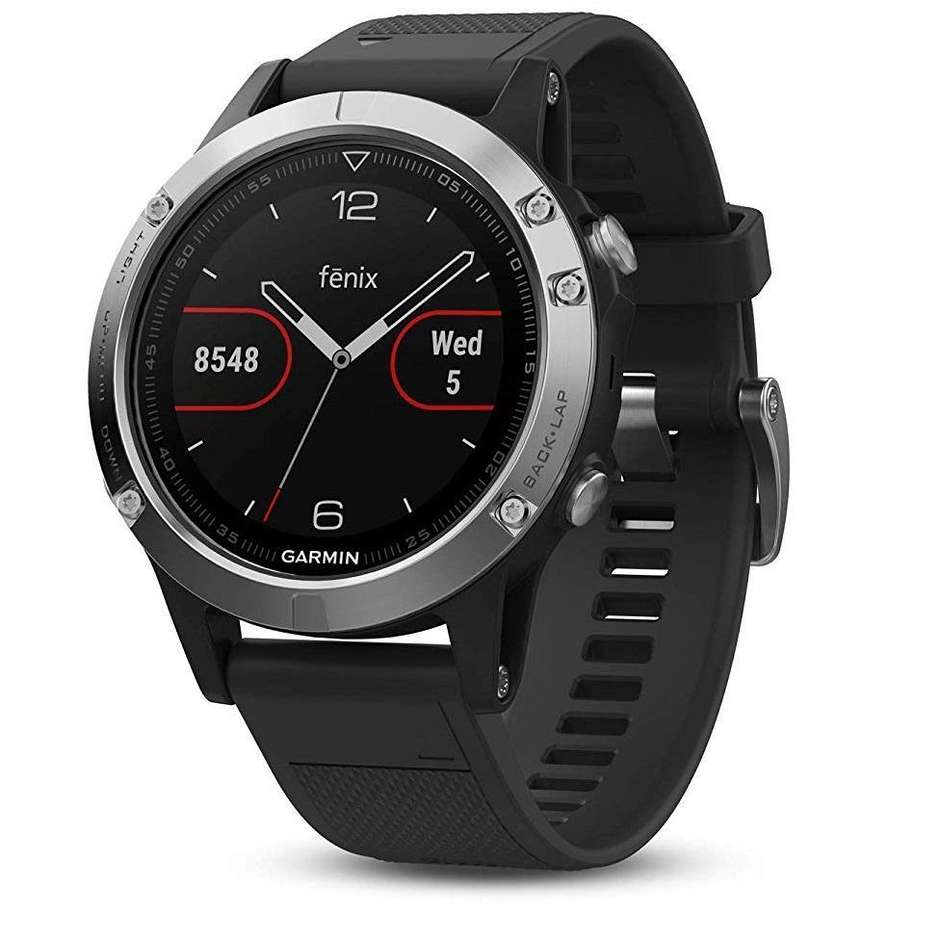Garmin Fenix 5 Smartwatch 47 mm GPS Bluetooth colore nero e argento