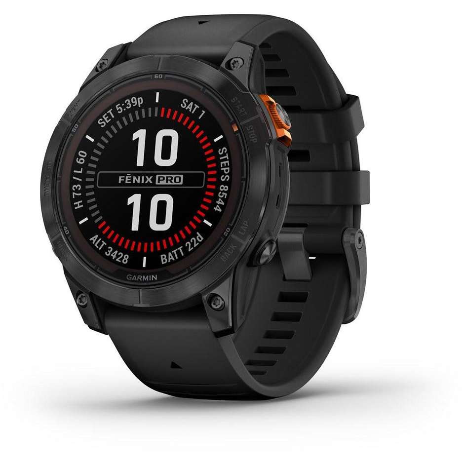 Garmin fenix 7 Pro Solar Edition 47 mm Wi-Fi GPS (satellitare) Colore Nero, Grigio