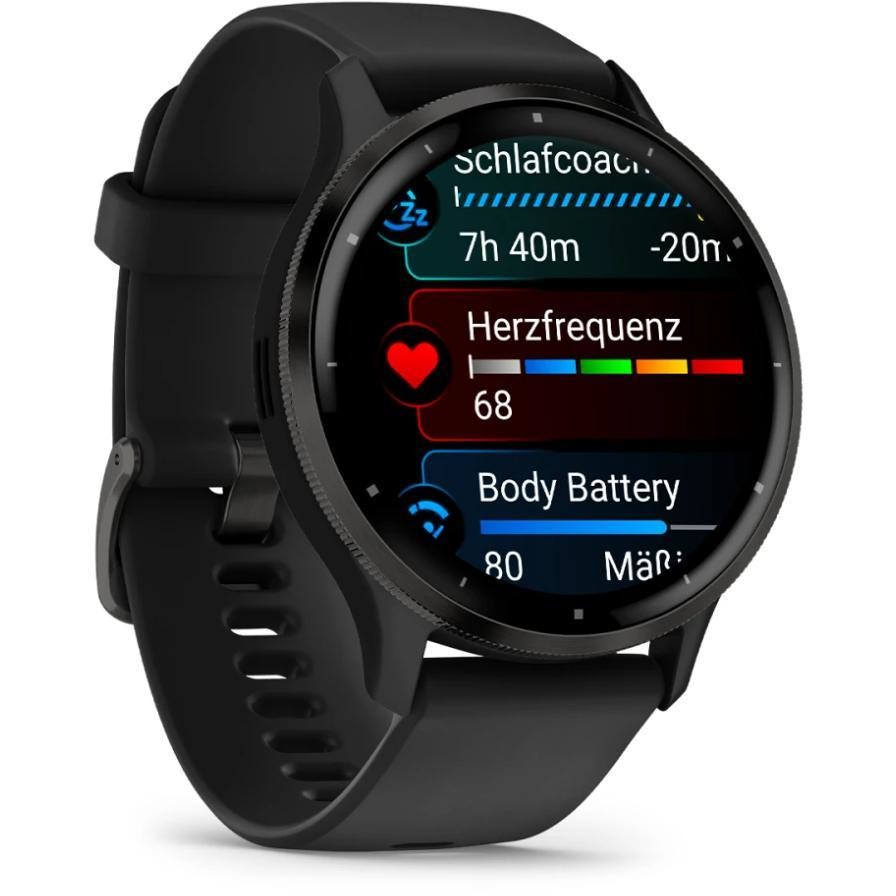 Garmin Venu 3 45mm Smartwatch AMOLED Chiamate Vivavoce GPS Colore Nero (010-02784-01)