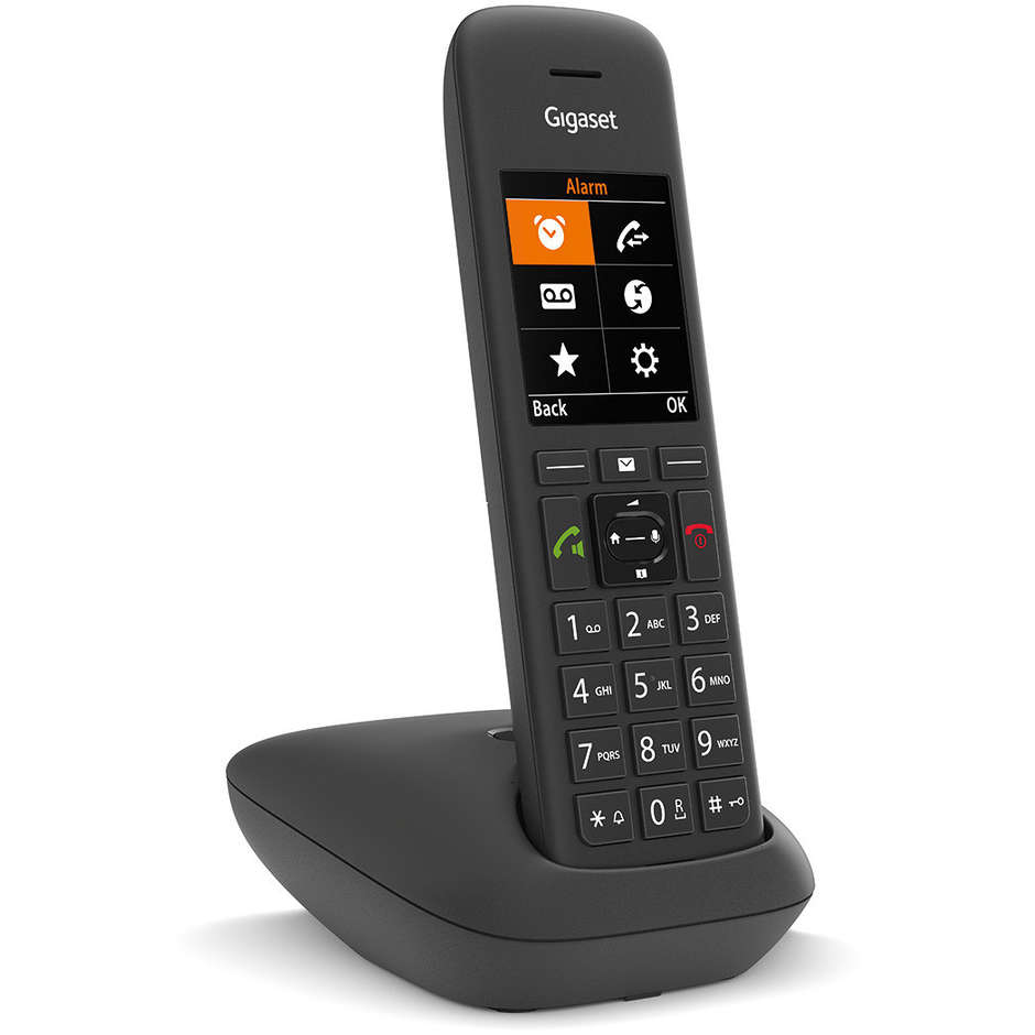 Gigaset C575 Telefono Cordless Display a Colori TFT 2.2" Audio HSP Rubrica 200 Contatti Blacklist Colore Nero