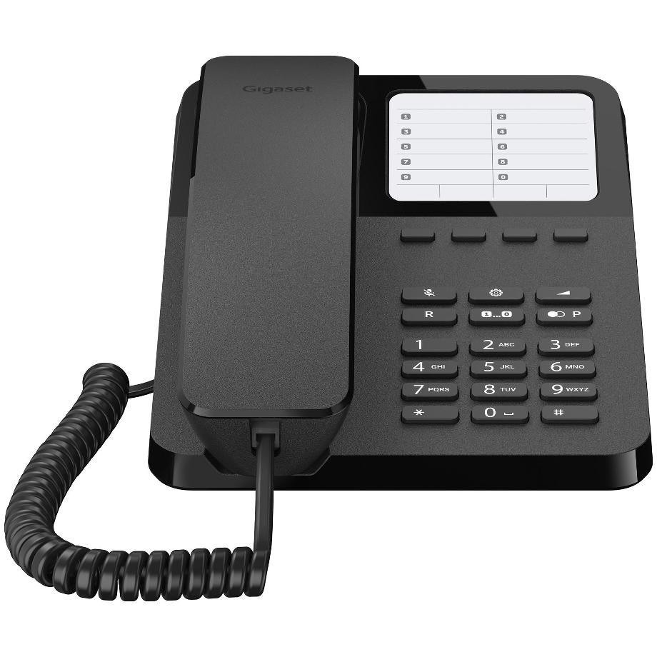 Gigaset Desk 400 Telefono fisso con filo 3 Livelli di suono colore nero