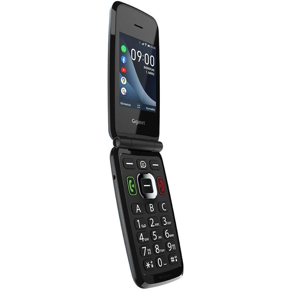 Gigaset GL7 Telefono Cellular Display 2.8" DoppiaSIM Bluetooth 4G Whatsapp colore grigio
