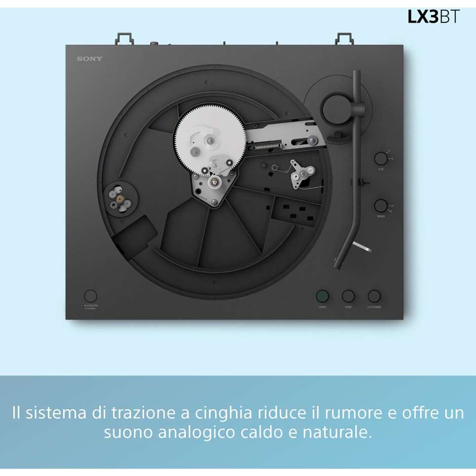 giradischi automativo bt connessione usb type c g