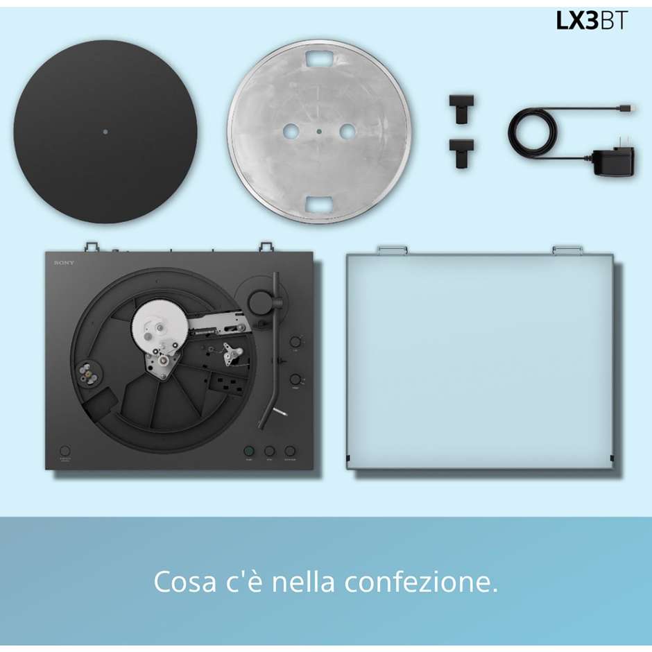 giradischi automativo bt connessione usb type c g