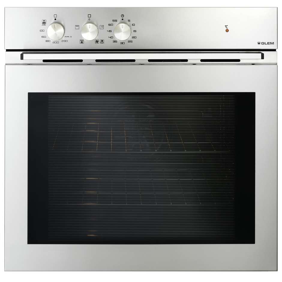 Glem Gas GFEV21IXN forno multifunzione elettrico e a gas ventilato da incasso 59 litri classe A inox
