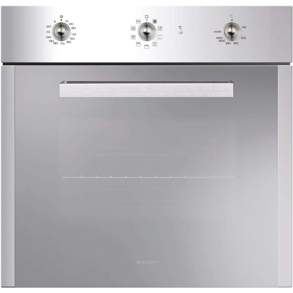 Glem Gas GFS97IX forno elettrico multifunzione termoventilato da incasso 64 litri classe A colore inox