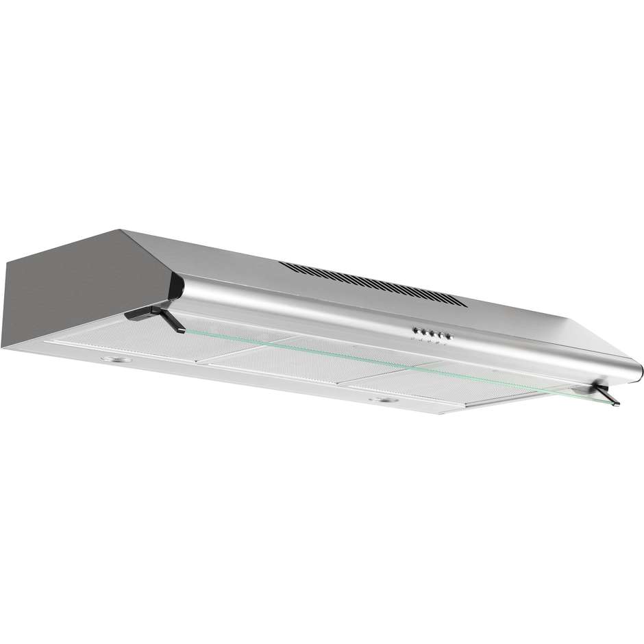 Glem Gas GHC940IX Cappa Sottopensile da Incasso 90 cm con 2 Motori Portata 345 m³/h Inox 3 Filtri Lavabili