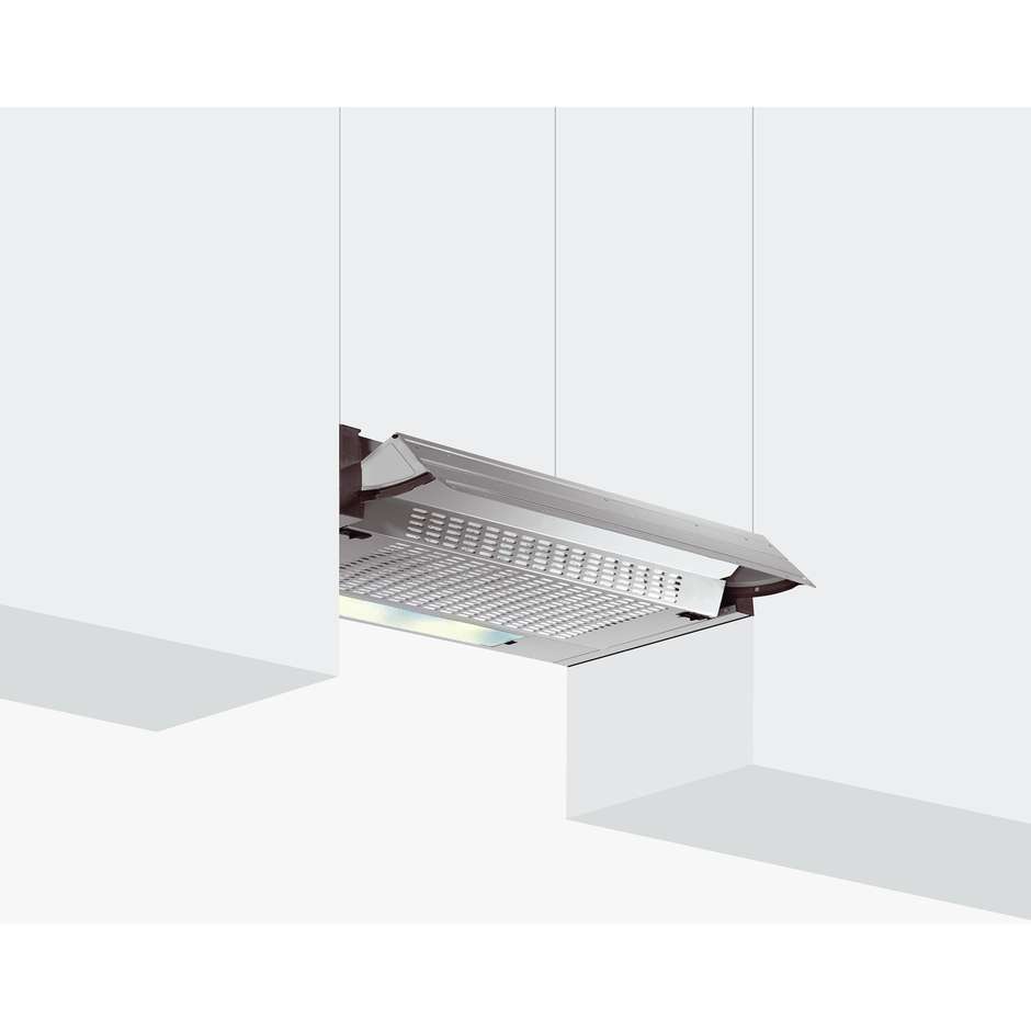 Glem Gas GHE601SI cappa sottopensile argento da 60 cm con 3 velocità e luci LED