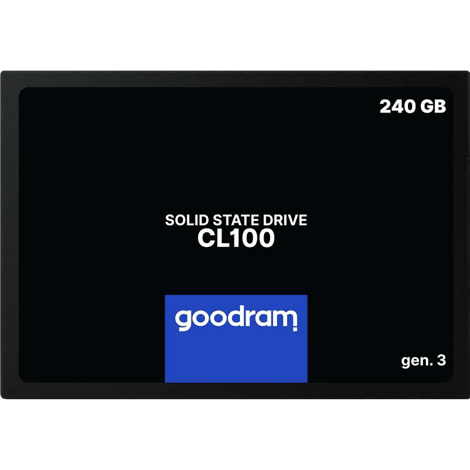 Goodram CL100 Memoria 240 GB 2.5" Gen.3 Serial ATA III 3D NAND Colore Nero