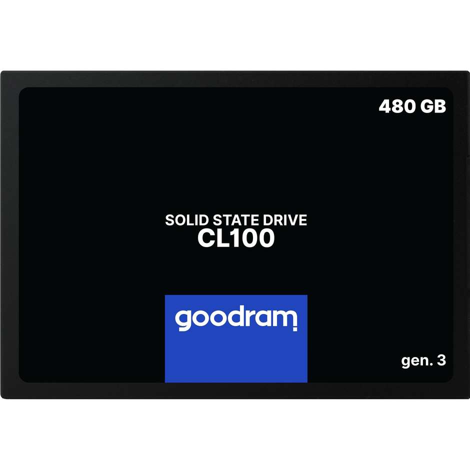 Goodram CL100 Memoria 480 GB Gen.3 Serial ATA III 3D NAND Colore Nero