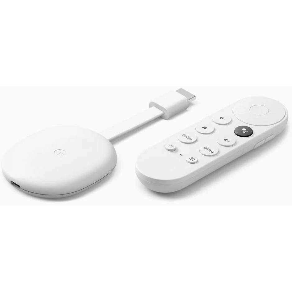 Google Chromecast + google tv Dispositvo per streaming con TV HD Colore Bianco