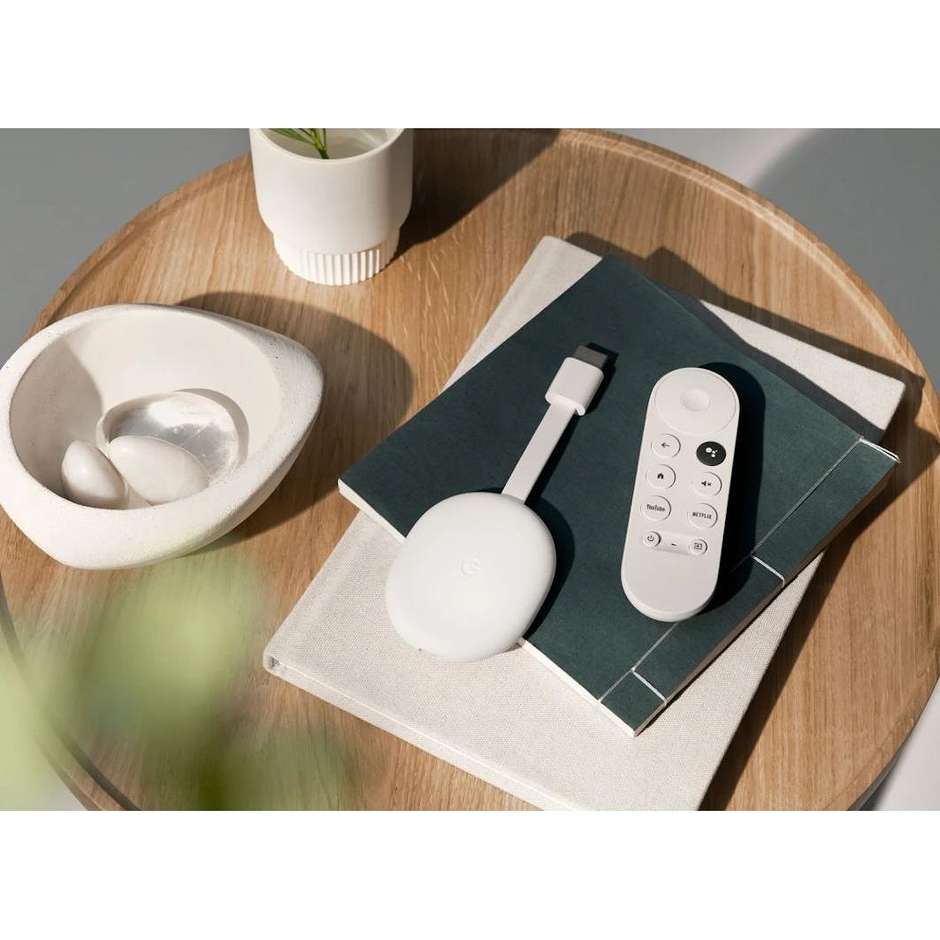 Google Chromecast + google tv Dispositvo per streaming con TV HD Colore Bianco