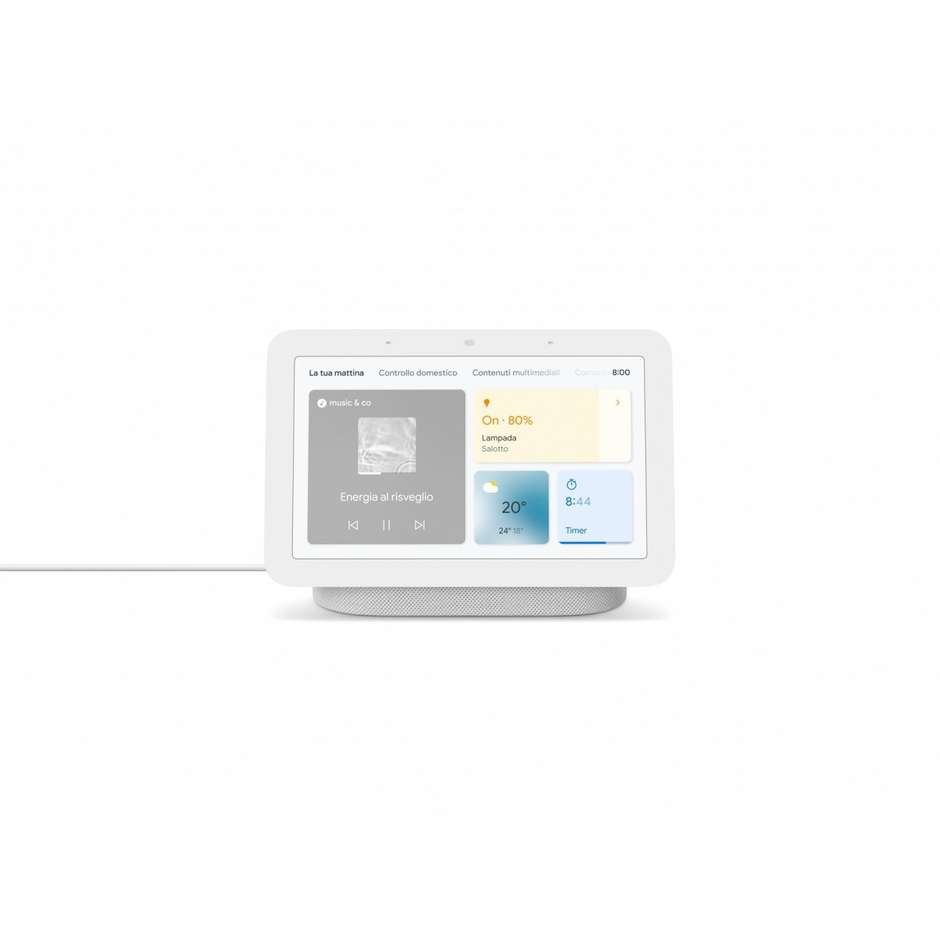 Google GA01331-IT Dispositivo Google Nest Hub 2° gen colore bianco