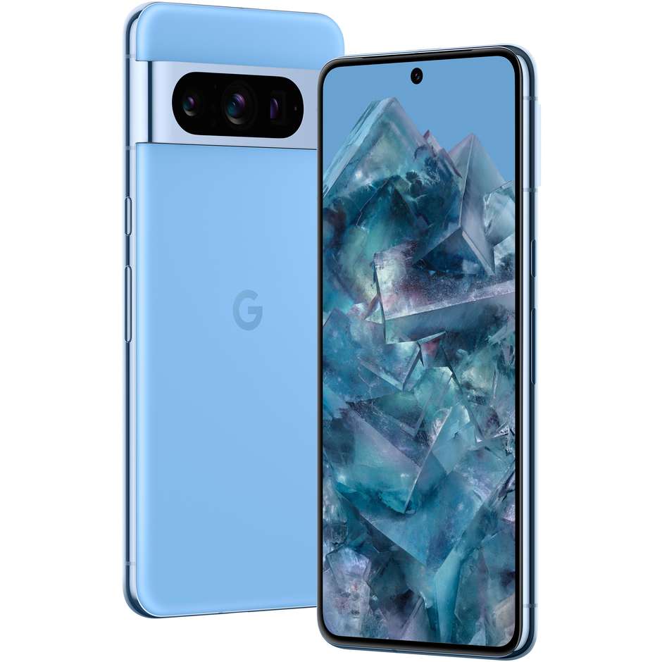 Google Pixel 8 Pro Smartphone 5G 6.7" OLED Ram 12 GB Memoria 128 GB Android Colore Azzurro cielo