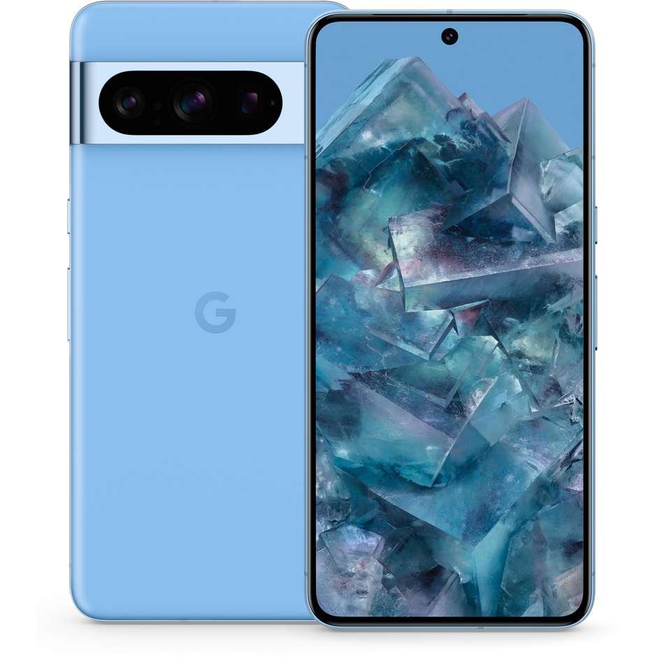 Google Pixel 8 Pro Smartphone 5G 6.7" OLED Ram 12 GB Memoria 128 GB Android Colore Azzurro cielo