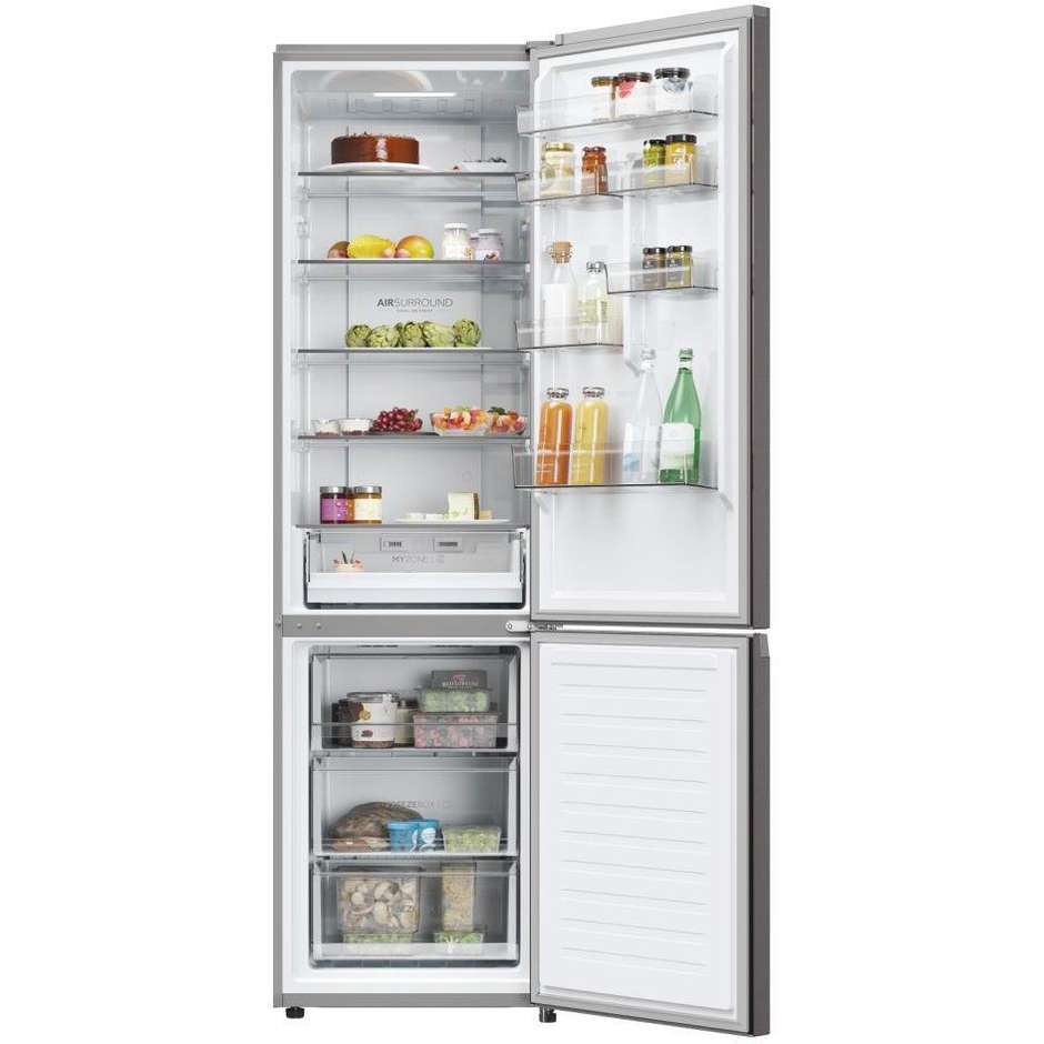 Haier 2D 60 Serie 3 HDPW3620DNPD Frigorifero Combinato Capacita 406 Lt Classe D Colore Acciaio inox