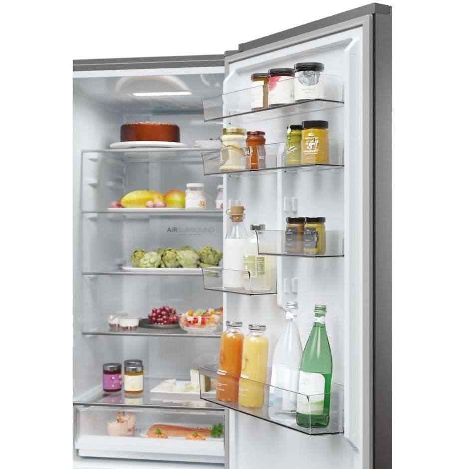 Haier 2D 60 Serie 3 HDPW3620DNPD Frigorifero Combinato Capacita 406 Lt Classe D Colore Acciaio inox