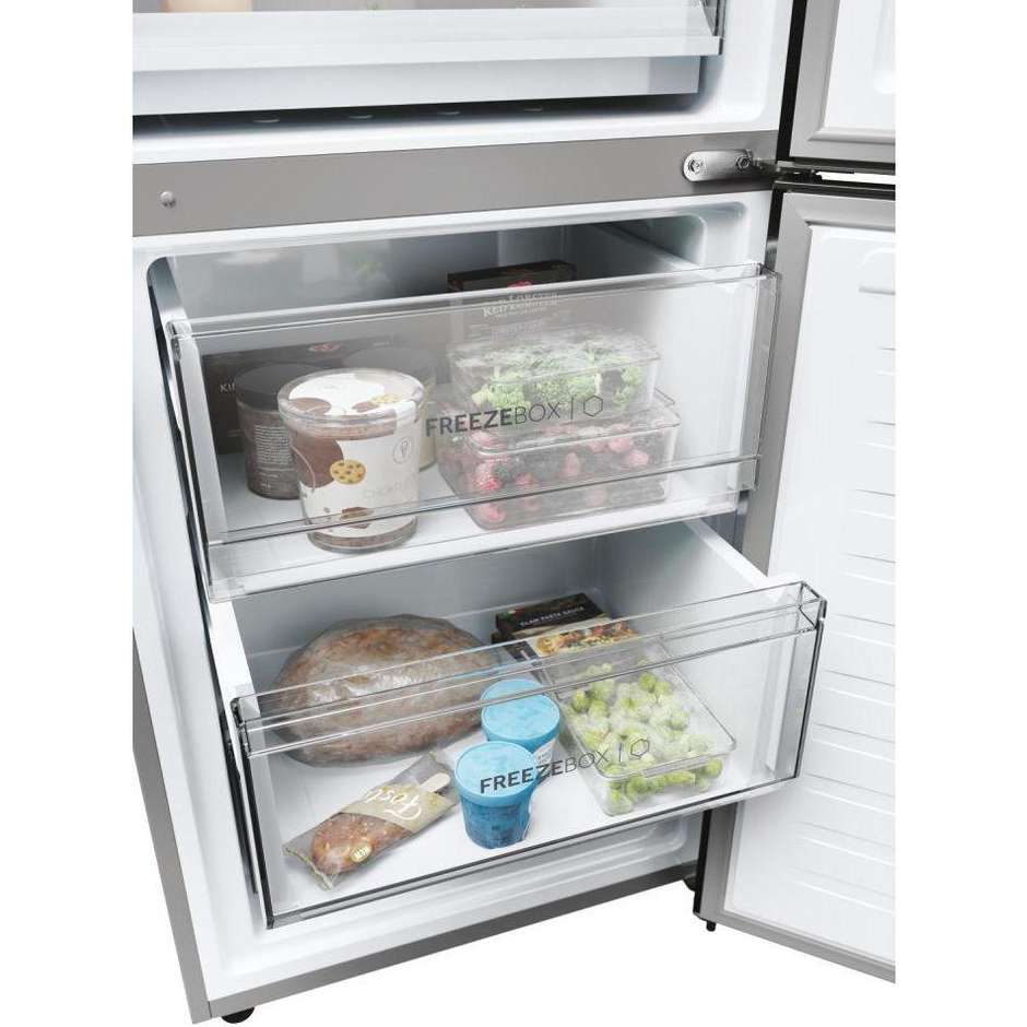 Haier 2D 60 Serie 3 HDPW3620DNPD Frigorifero Combinato Capacita 406 Lt Classe D Colore Acciaio inox