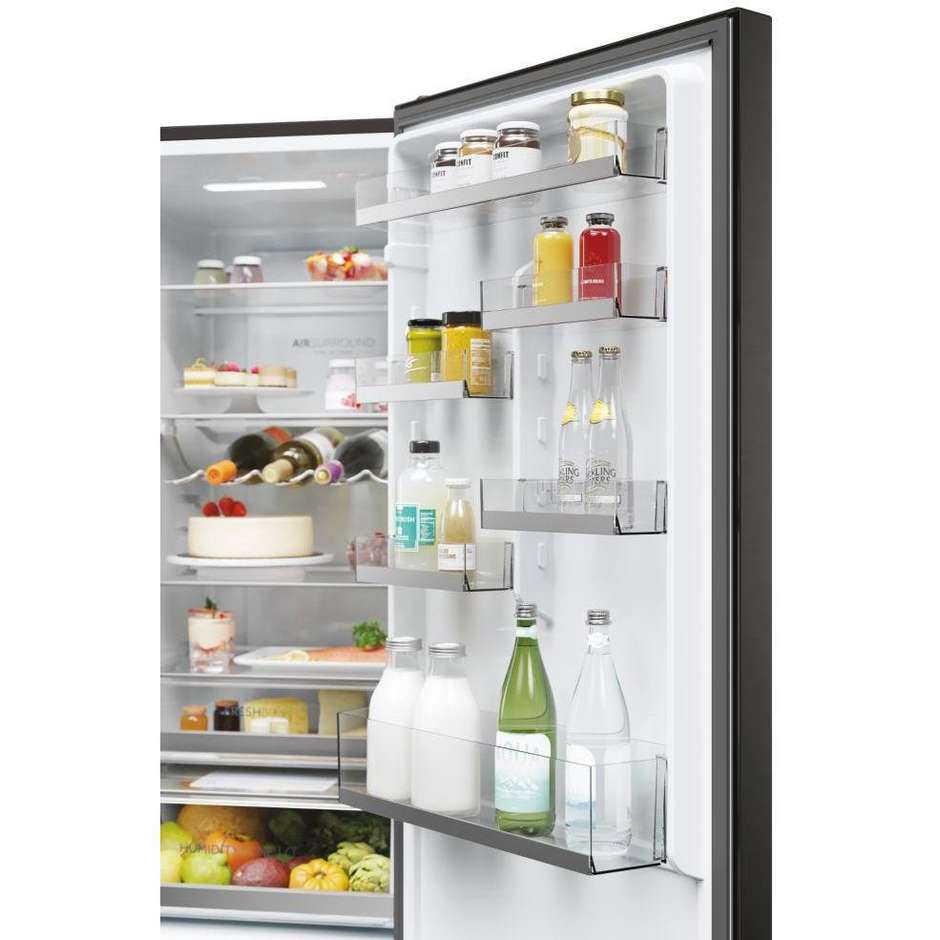 Haier 2D 60 Serie 5 Pro HDW5620CNP Frigorifero Combinato Wi-Fi hOn Humidity Zone 377 L Classe C Inox