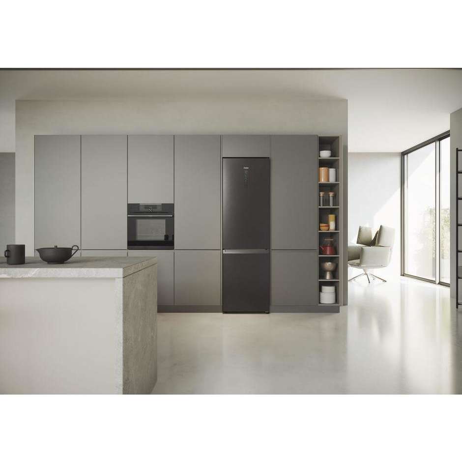 Haier 2D 60 Serie 5 Pro HDW5620CNP Frigorifero Combinato Wi-Fi hOn Humidity Zone 377 L Classe C Inox
