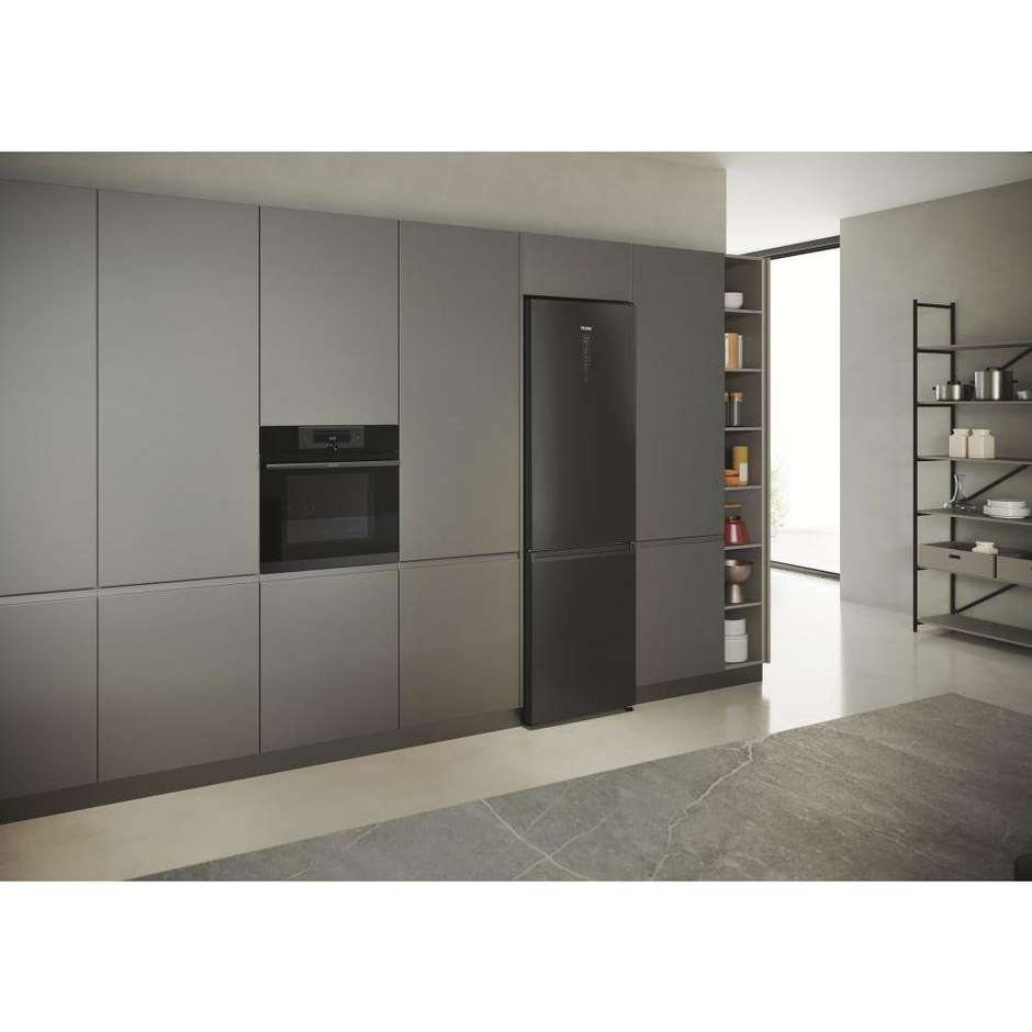 Haier 2D 60 Serie 5 Pro HDW5620CNP Frigorifero Combinato Wi-Fi hOn Humidity Zone 377 L Classe C Inox