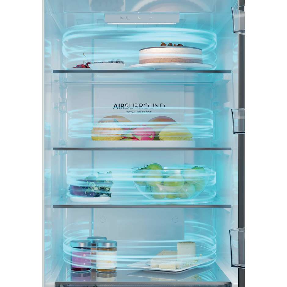 Haier 2D 60 Serie 7 Pro HDPR1618ANPD Frigorifero Combinato Top Class A Air Surround 355 L Inox