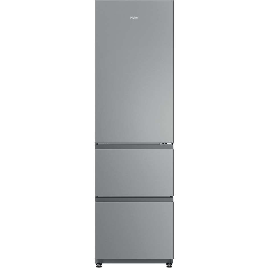 Haier 3D 60 Serie 3 HTR3518ENMX Frigorifero Combinato 3 Porte Cassetti Diretti Easy Access 303 L Inox