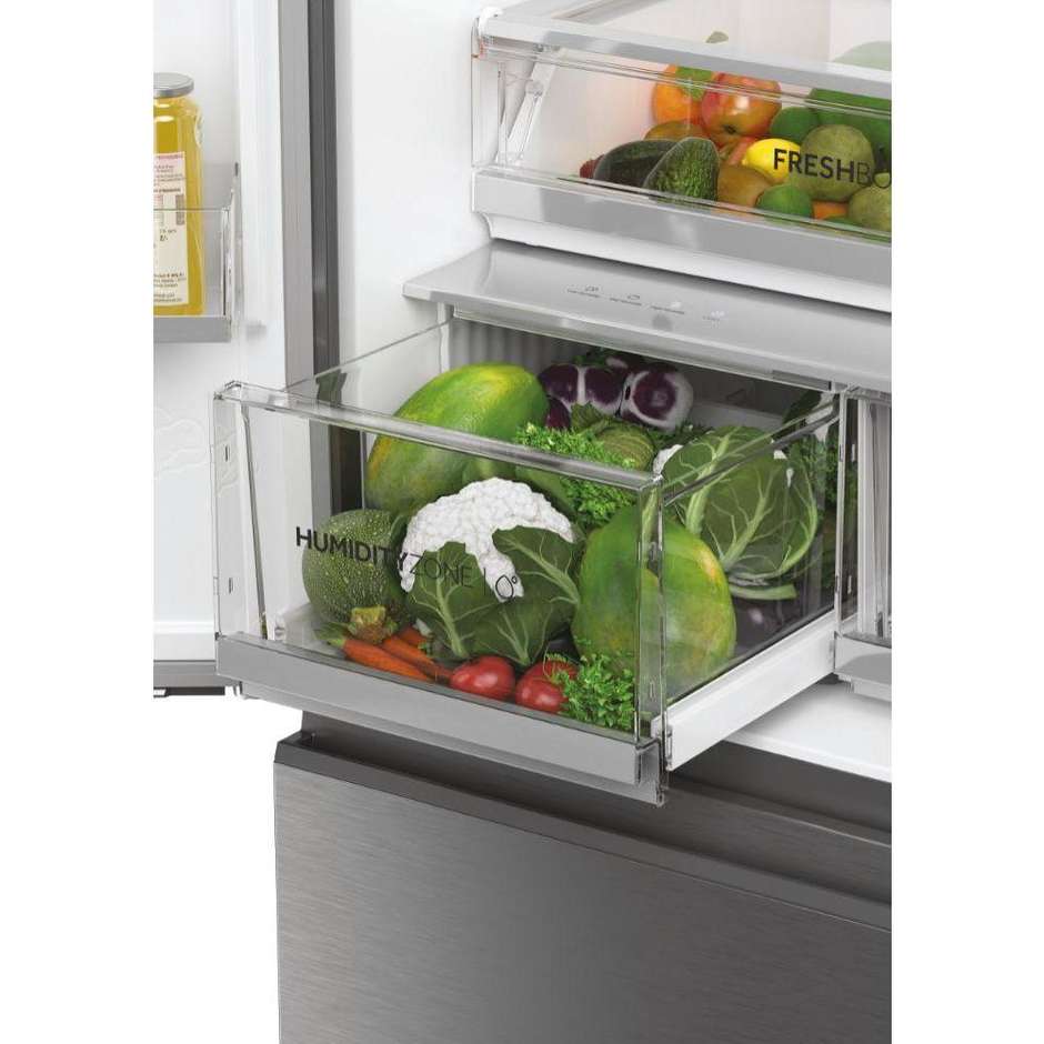 Haier Cube 83 Serie 7 HCW7819EHMP Frigorifero side-by-side Libera installazione Capacita 536 Lt Classe E Colore Platino, Acciaio inox
