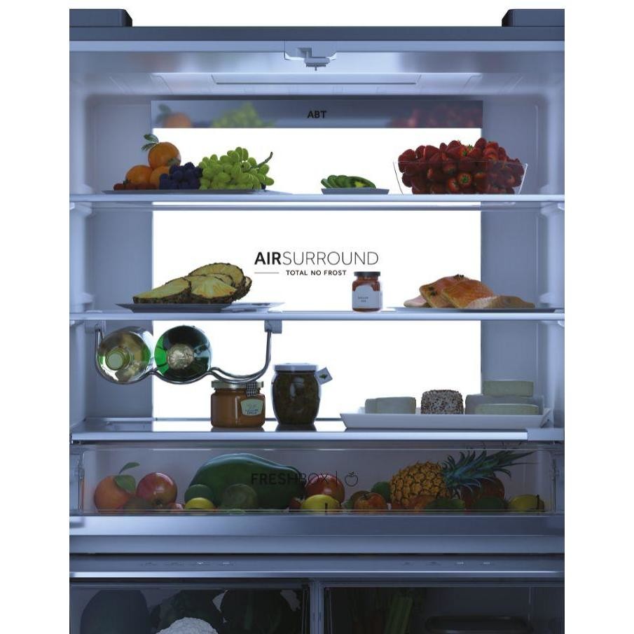 Haier Cube 83 Serie 7 HCW7819EHMP Frigorifero side-by-side Libera installazione Capacita 536 Lt Classe E Colore Platino, Acciaio inox