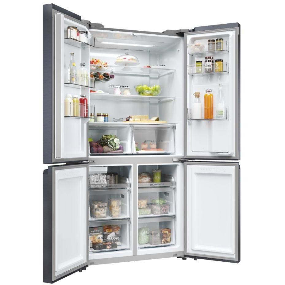 Haier Cube 90 Serie 5 HCR5919EHMB Frigorifero Multidoor SwitchZone 528 L Classe E Black Inox