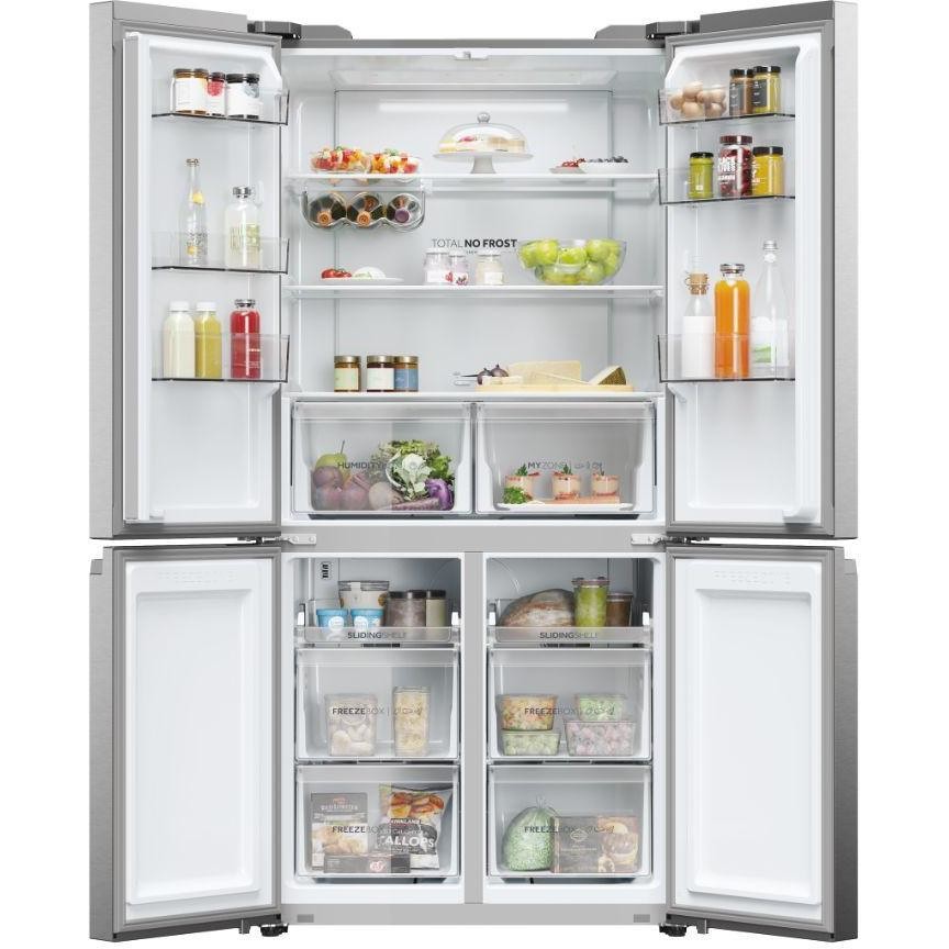 Haier Cube 90 Serie 5 HCR5919ENMP Frigorifero side-by-side Libera installazione Capacita 528 Lt Classe E Colore Acciaio inox