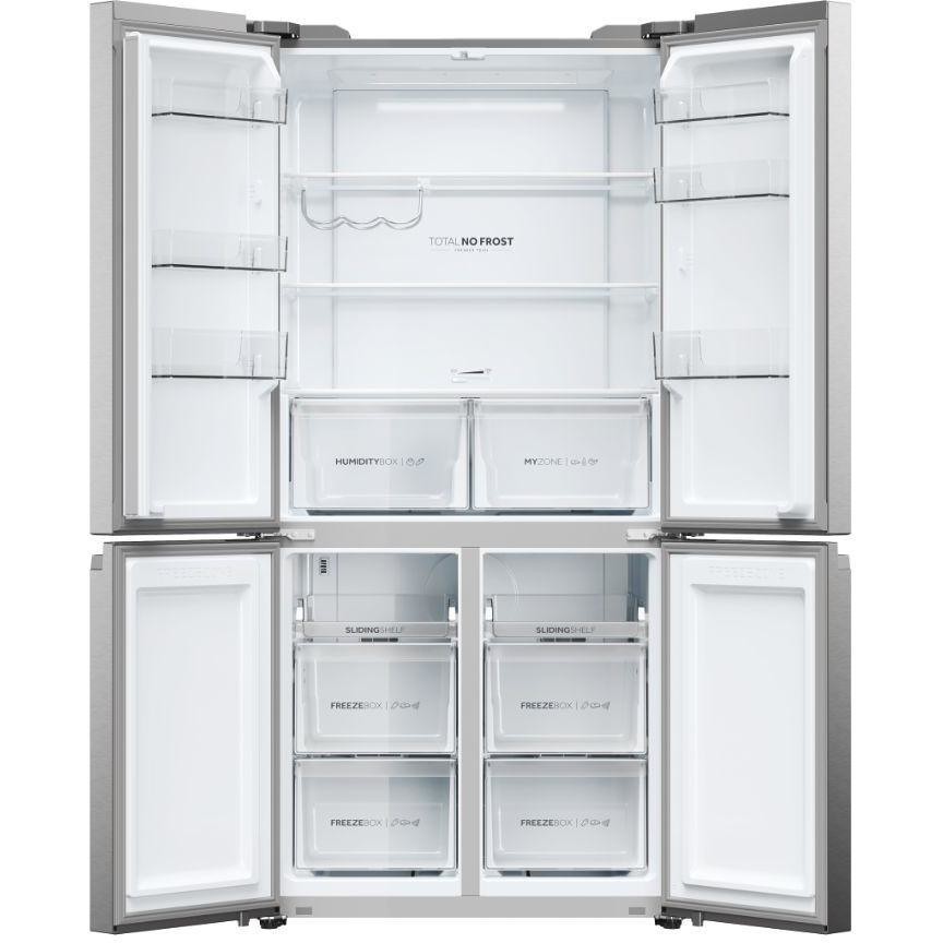 Haier Cube 90 Serie 5 HCR5919ENMP Frigorifero side-by-side Libera installazione Capacita 528 Lt Classe E Colore Acciaio inox