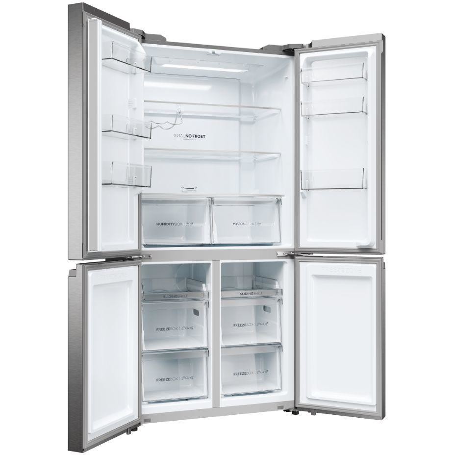 Haier Cube 90 Serie 5 HCR5919ENMP Frigorifero side-by-side Libera installazione Capacita 528 Lt Classe E Colore Acciaio inox