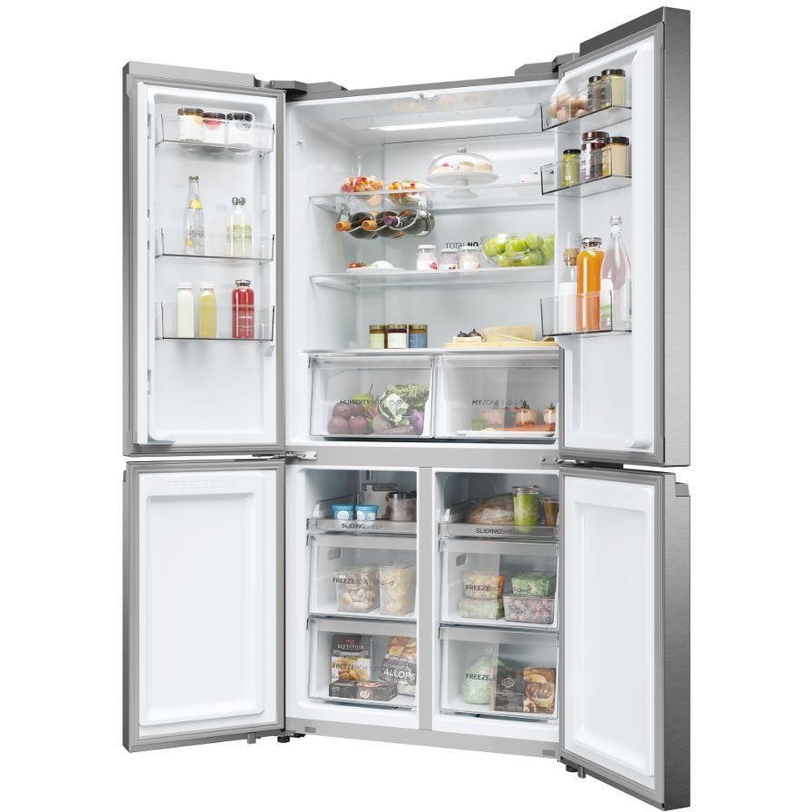 Haier Cube 90 Serie 5 HCR5919ENMP Frigorifero side-by-side Libera installazione Capacita 528 Lt Classe E Colore Acciaio inox