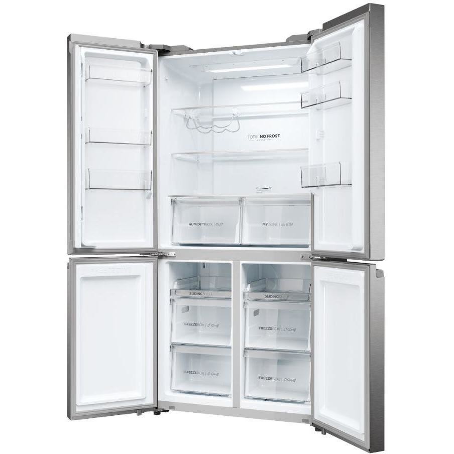 Haier Cube 90 Serie 5 HCR5919ENMP Frigorifero side-by-side Libera installazione Capacita 528 Lt Classe E Colore Acciaio inox