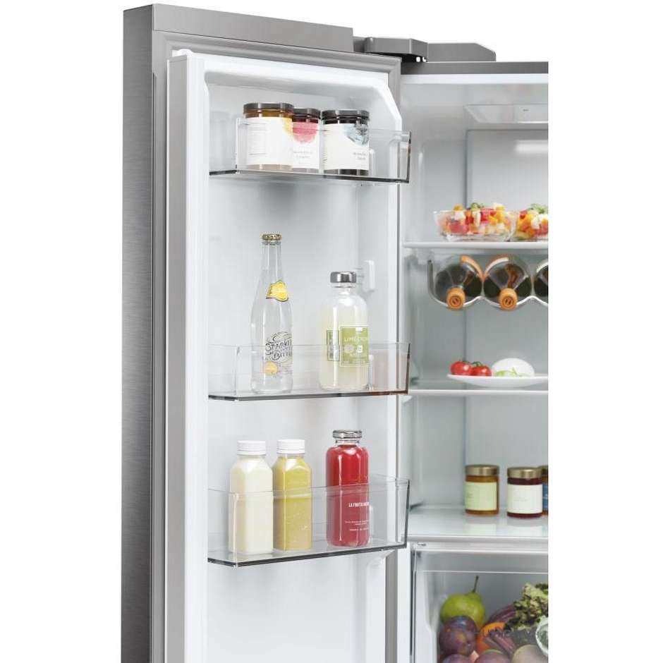 Haier Cube 90 Serie 5 HCR5919ENMP Frigorifero side-by-side Libera installazione Capacita 528 Lt Classe E Colore Acciaio inox