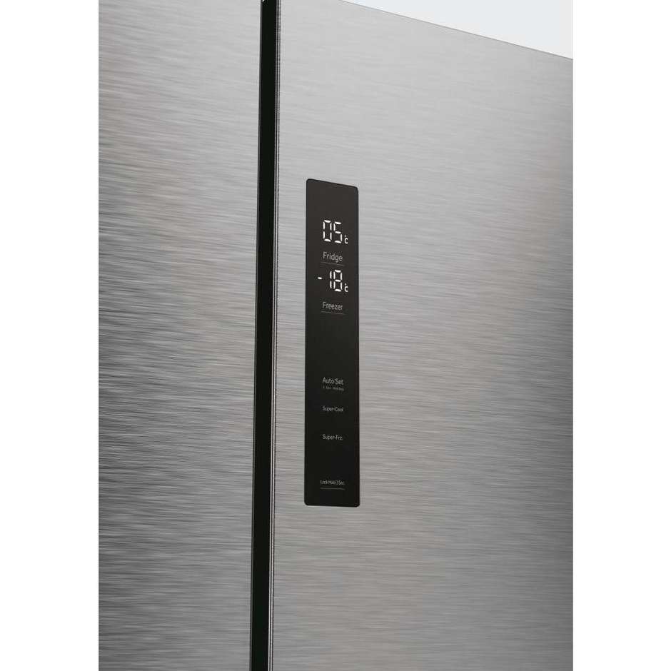 Haier Cube 90 Serie 5 HCR5919ENMP Frigorifero side-by-side Libera installazione Capacita 528 Lt Classe E Colore Acciaio inox