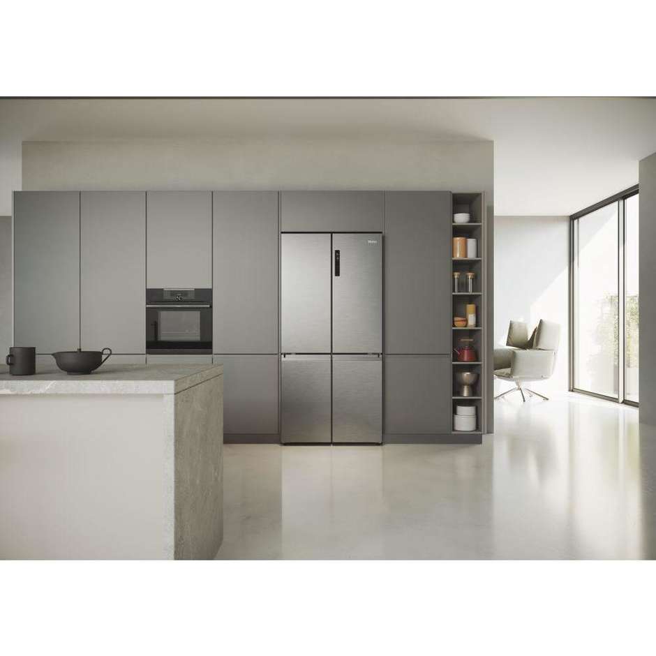 Haier Cube 90 Serie 5 HCR5919ENMP Frigorifero side-by-side Libera installazione Capacita 528 Lt Classe E Colore Acciaio inox