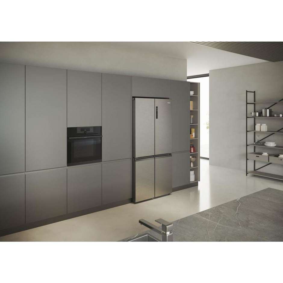 Haier Cube 90 Serie 5 HCR5919ENMP Frigorifero side-by-side Libera installazione Capacita 528 Lt Classe E Colore Acciaio inox