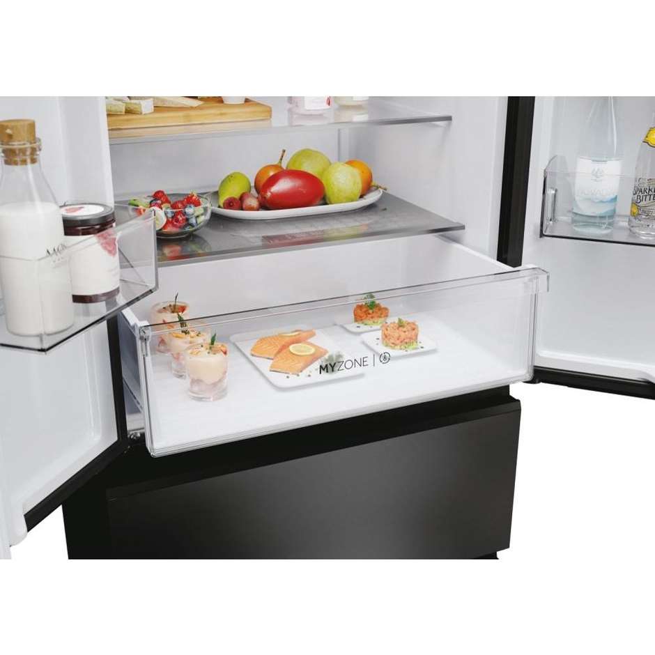 Haier FD 70 Series 3 HFR3718ENGB Frigorifero Side-by-side Libera installazione Capacità 402 L Classe E Colore Nero