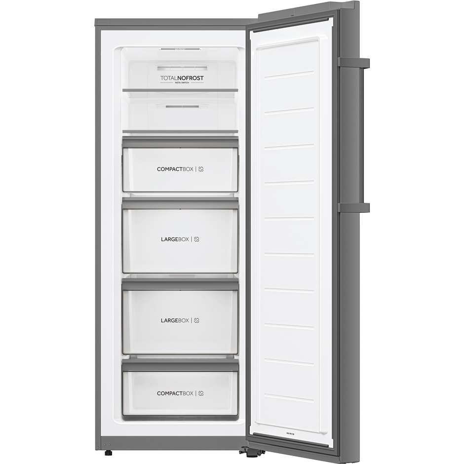 Haier H4F226SEH1 Congelatore Verticale Total No Frost InstaSwitch 226 L Classe E Inox