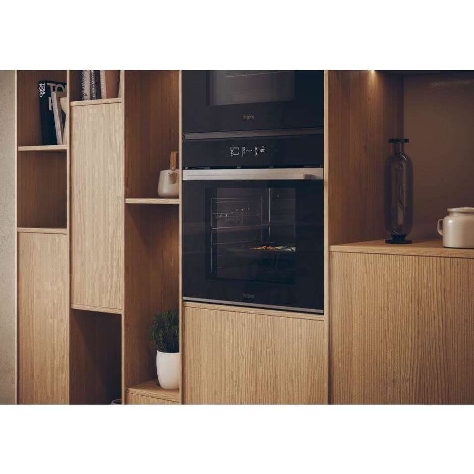 Haier H6 ID25G3HTX Serie I-Message Forno da Incasso 78 Litri Wi-Fi hOn Porta 4 Vetri Guide Telescopiche Classe A++ Inox