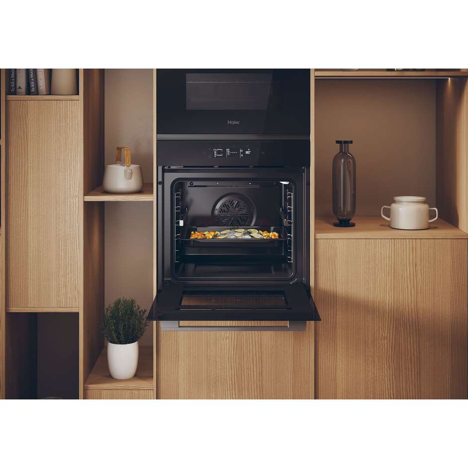 Haier H6 ID25G3YTX Forno elettrico da incasso 78 L Wi-Fi A++ Nero/Inox